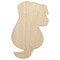 Cute Puppy Looking Back Unfinished Wood Shape Piece Cutout for DIY Craft Projects
